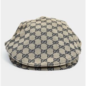 Gucci beige/navy GG Supreme canvas newsboy/flat cap size medium BNWT